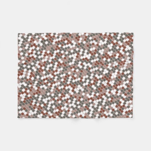 Modern retro dots pattern fleecedecke (Vorderseite (Horizontal))