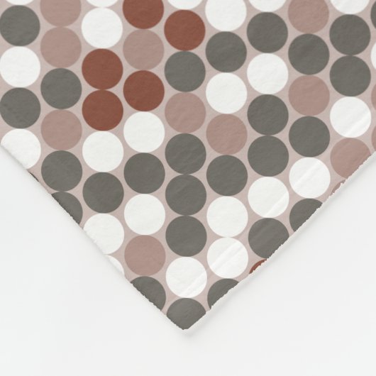 Modern retro dots pattern fleecedecke (Ecke)