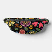 Modern Retro Floral Drawing Seamless Pattern Art Bauchtasche (Ablage )