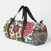 Modern Retro Floral Drawing Seamless Pattern Art Duffle Bag (Rechte Ecke)