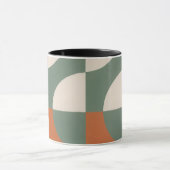 Modern Retro Geometric Frosted Glass Mug Tasse (Zentrum)