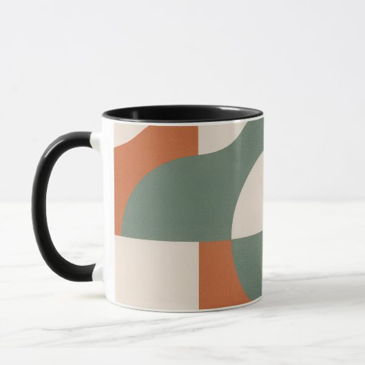 Modern Retro Geometric Frosted Glass Mug Tasse (Links)