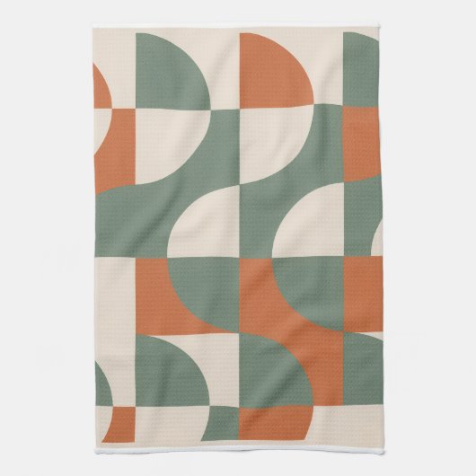 Modern Retro Geometric Kitchen Towel Geschirrtuch (Vertikal)