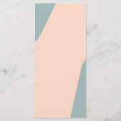 Modern retro groovy wedding template menu menükarte (Rückseite)