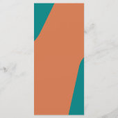 Modern retro groovy wedding template menu menükarte (Rückseite)