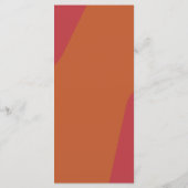 Modern retro groovy wedding template menu menükarte (Rückseite)