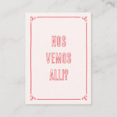 Modern Retro Hand Drawn QR Spanish Wedding RSVP Begleitkarte (Vorderseite)