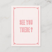 Modern Retro Hand Drawn Quirky QR Wedding RSVP Begleitkarte (Vorderseite)