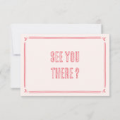 Modern Retro Hand Drawn Quirky Wedding RSVP Karte (Rückseite)
