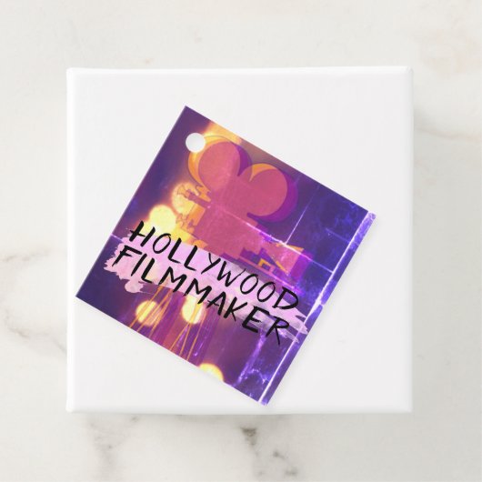 Modern Retro Hollywood Filmmaker in Pink Geschenkanhänger (Beispiel)