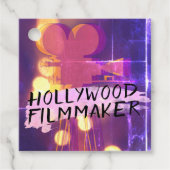 Modern Retro Hollywood Filmmaker in Pink Geschenkanhänger (Vorderseite)