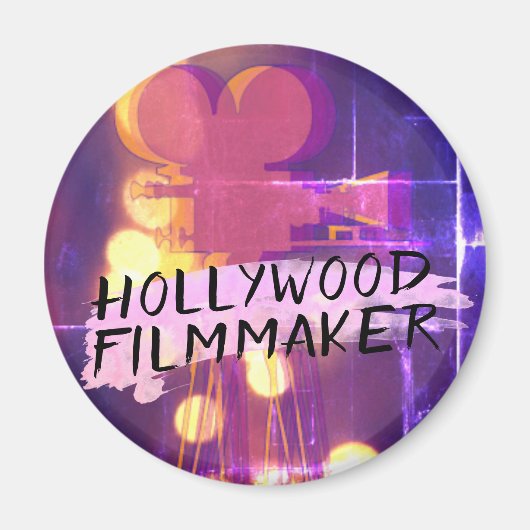 Modern Retro Hollywood Filmmaker in Pink Magnet (Vorne)
