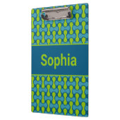 Modern Retro Link Pattern in Blue and Green Klemmbrett (Links)