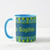 Modern Retro Link Pattern in Blue and Green Tasse (Links)