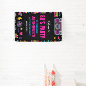 Modern Retro Neon 80’s Birthday Party for Adults Banner (InSitu)