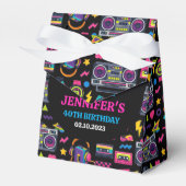 Modern Retro Neon 80’s Birthday Party for Adults Geschenkschachtel (Vorderseite)