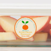 Modern Retro Orange Marmalade Jar Canning Etiketten (Befestigt)