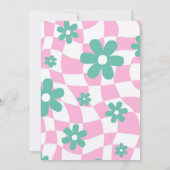 Modern Retro Pastel Oh Baby Shower Invitation Einladung (Rückseite)