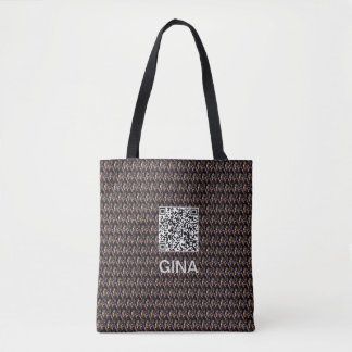 Modern Retro Pattern Personalize Tasche