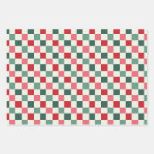 Modern Retro Pink Christmas Check Geschenkpapier Set (Vorderseite 3)