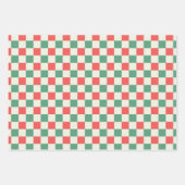 Modern Retro Pink Christmas Check Geschenkpapier Set (Vorderseite 2)