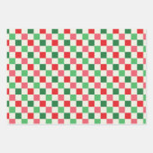 Modern Retro Pink Christmas Check Geschenkpapier Set (Vorderseite)