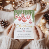 Modern Retro Pink Christmas Party Invitation Einladung