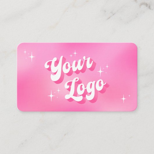 Modern Retro Pink Nails Tech Lashes Schöne Logos Visitenkarte (Vorderseite)