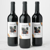Modern Retro Rainbow Graduation Wine Bottle Label Weinetikett (Flaschen)