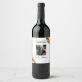 Modern Retro Rainbow Graduation Wine Bottle Label Weinetikett (Vorderseite)
