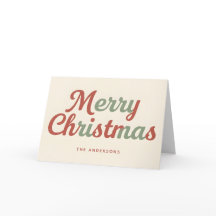 Modern Retro Script Merry Christmas
