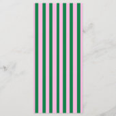 Modern Retro Striped  Wedding Information  Menükarte (Rückseite)