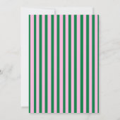 Modern Retro Striped Wedding Invitation Einladung (Rückseite)