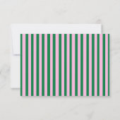 Modern Retro Striped Wedding RSVP Card (Rückseite)