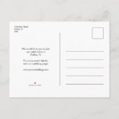 Modern Retro Typography Photo Wedding Ankündigungspostkarte (Rückseite)