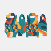Modern Retro Wavy Abstract Pattern Geschenkschachtel (Ungefaltet)