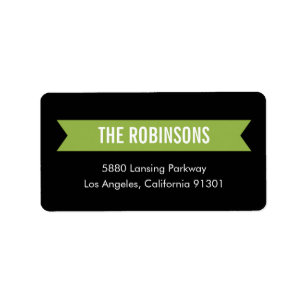 Modern Ribbon Address Label Adressaufkleber
