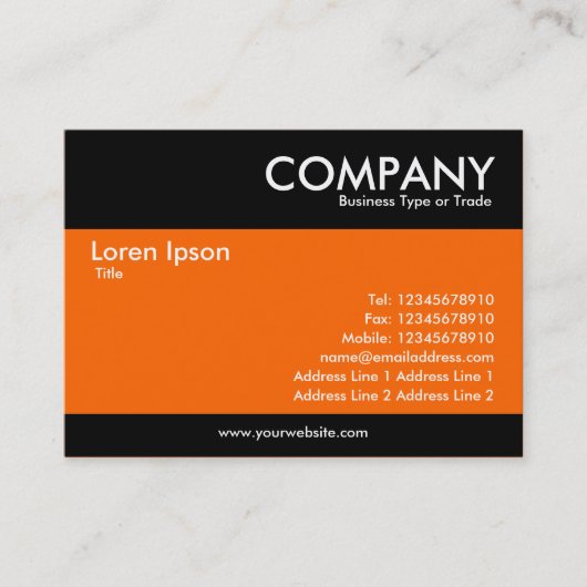 Modern - Rich Orange Visitenkarte (Vorderseite)