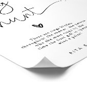 Modern Ring Hour Brautparty Game Sign Poster (Ecke)