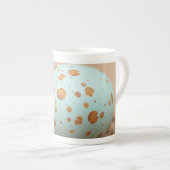 Modern Robin's Egg Speckle Personalized Porzellantasse (Vorderseite Rechts)