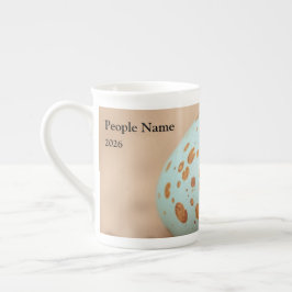 Modern Robin's Egg Speckle Personalized Porzellantasse
