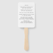 Modern Rock Concert Ticket Wedding Program Fächer (Rückseite)