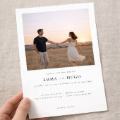 Modern Romantic Elegant Photo Wedding Invitation Einladung