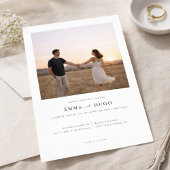 Modern Romantic Elegant Photo Wedding Invitation Einladung