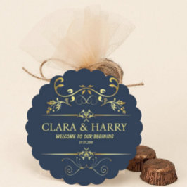 Modern romantic gold calligraphy wedding  untersetzer