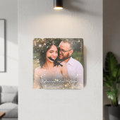Modern Romantic Love Keepsake Trust Magic Wedding  Quadratische Wanduhr