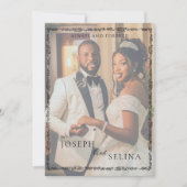  Modern Romantic Minimalist Full Photo Wedding  Einladung (Vorderseite)