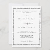  Modern Romantic Minimalist Full Photo Wedding  Einladung (Rückseite)