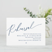 Modern Romantic Rehearsal Wedding Dinner Dancing Einladung (Stehend Vorderseite)