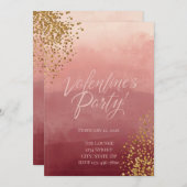 Modern Romantic Valentine’s Party Invitation Einladung (Vorne/Hinten)